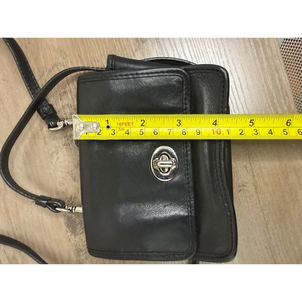 Leather mini crossbody bag, Coach Legacy Penny, black